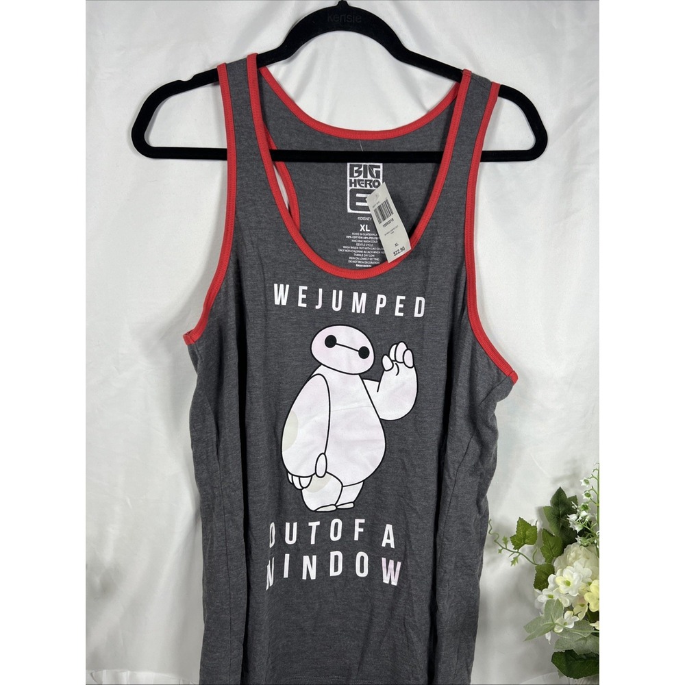 Disney Big Hero 6 Hot Topic XL Tank "We Jumped Out Of A Window"